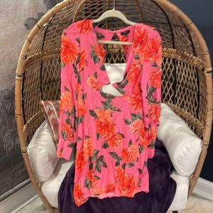 NWT AFRM long sleeve floral mini dress